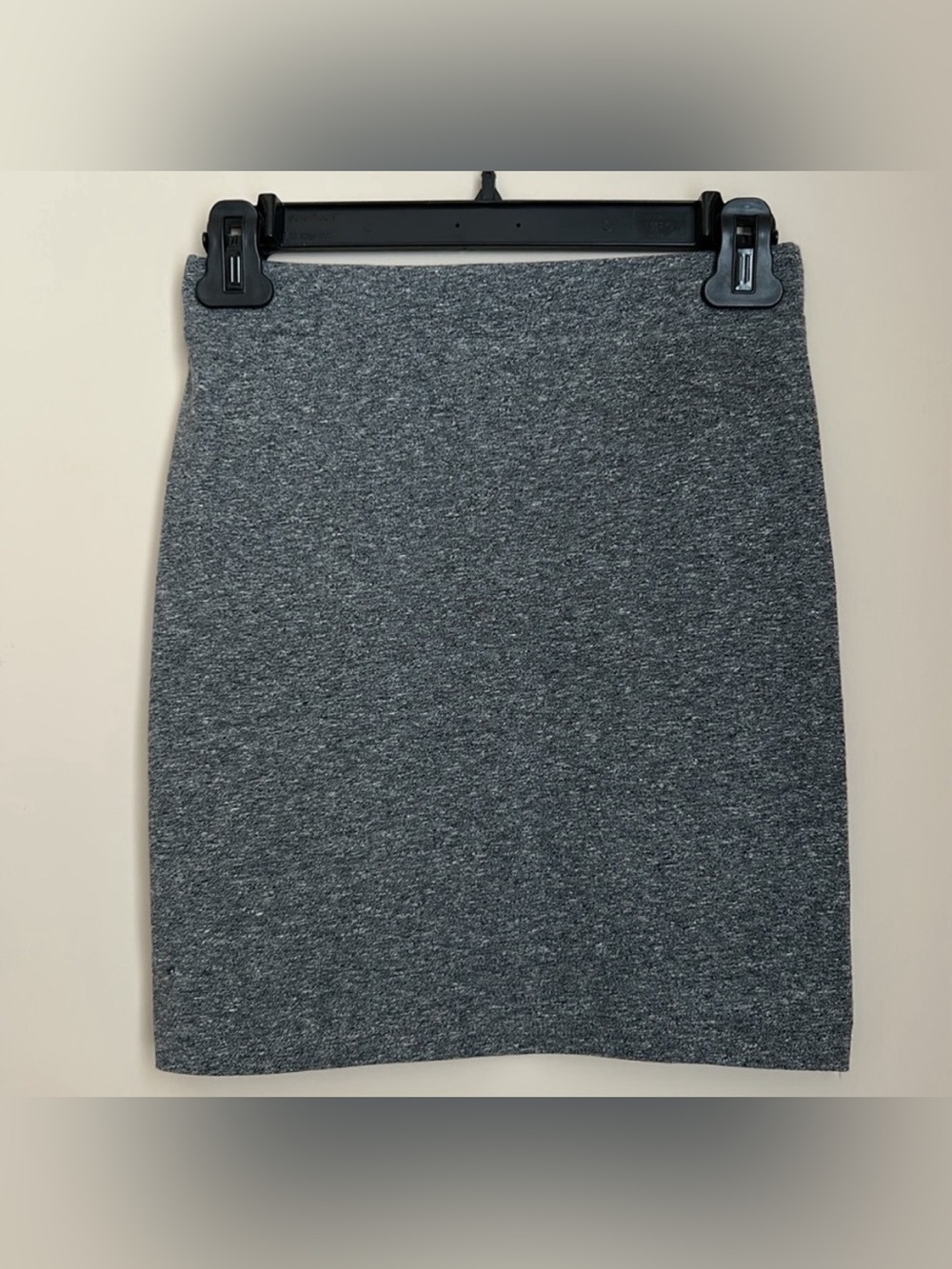 Divided by H&M Grey Heather Stretch Knit Knee Length Pencil Skirt Size XS